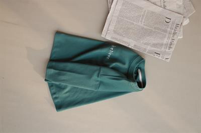 Yeşil Nakışlı Oversize  Uzun Kollu T-shirt