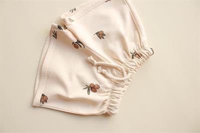 Zeytin Baskılı Bağcıklı Şort