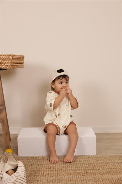 Zeytin Baskılı Oversize Tulum