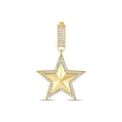 TAŞLI ALTIIN YILDIZ 3 BOYUTLU CHARM
