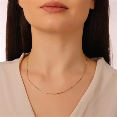 ALTIN KUTU ZİNCİR KOLYE