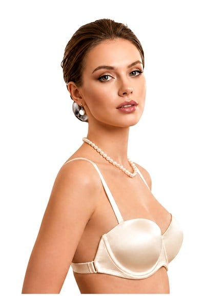 Le Jardin 7042 Kadın Straplez Push Up Dolgulu B Cup Sütyen