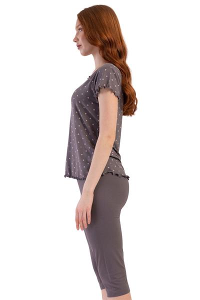 Likralı Viskon Battal Kayık Yaka Kısa Kol Eteği Ov