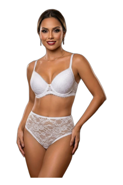 Le Jardin 6042 Kadın Dantelli Push Up Dolgulu B Cup Sütyen Takım