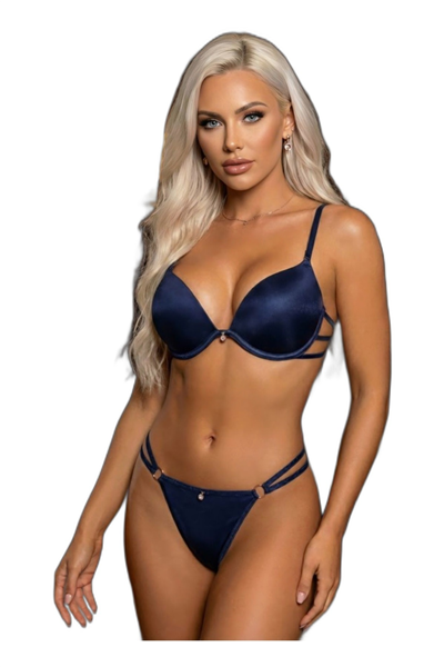 Kadın Push Up Dolgulu Taşlı B Cup Sütyen Takımı – LJ6950