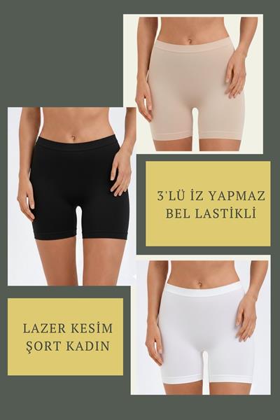 3LÜ SET KÜLOT-SİYAH-BEYAZ-TEN DOR1056