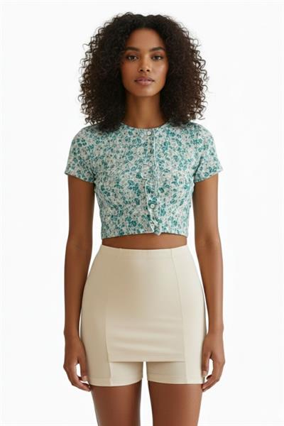 ETEKLİ ŞORT  KADIN AK4232