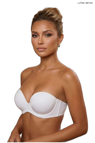 Le Jardin 7036 Kadın Straplez Push Up Dolgulu Silikonlu B Cup Sütyen