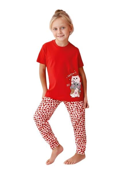 ANNE-KIZ SETİ KIZ ÇOCUK İKİLİ PİJAMA TAKIM AR3581