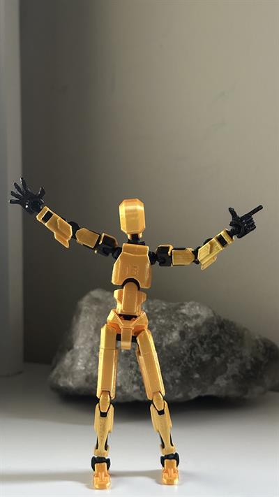 Lucky 13 Aksiyon Figürü Robot Oyuncak 13cm Altın Rengi