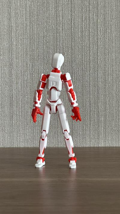 Lucky 13 Aksiyon Figürü Robot Oyuncak 13cm Beyaz Kırmızı