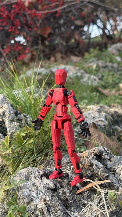 Lucky 13 Aksiyon Figürü Robot Oyuncak 13cm Kırmızı Kadın Lucky 13