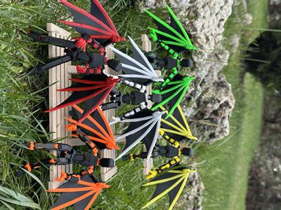 Lucky 13 Aksiyon Figürü Robot Oyuncak 13cm 5'li Set-Yarasa Kanat