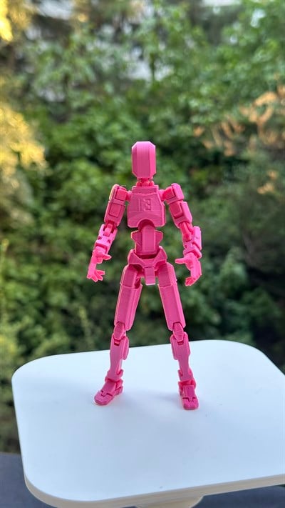 Lucky 13 Aksiyon Figürü Robot Oyuncak 13cm Pembe Pembe