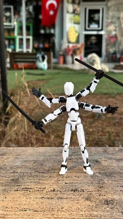 Lucky 13 Aksiyon Figürü Robot Oyuncak 13cm Dört Kollu