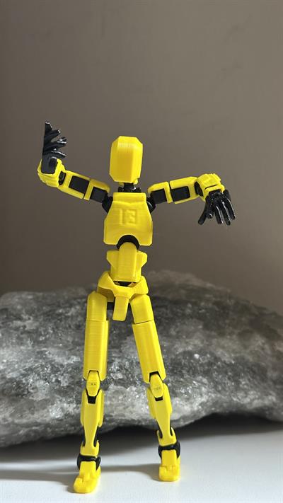 Lucky 13 Aksiyon Figürü Robot Oyuncak 13cm Sarı Siyah