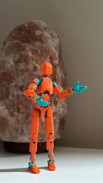 Lucky 13 Aksiyon Figürü Robot Oyuncak 13cm Turuncu Turkuaz