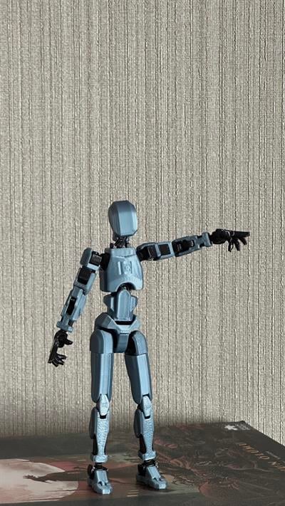 Lucky 13 Aksiyon Figürü Robot Oyuncak 13cm Gri Siyah