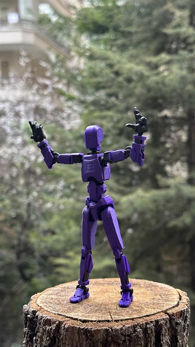 Lucky 13 Aksiyon Figürü Robot Oyuncak 13cm Mor Siyah