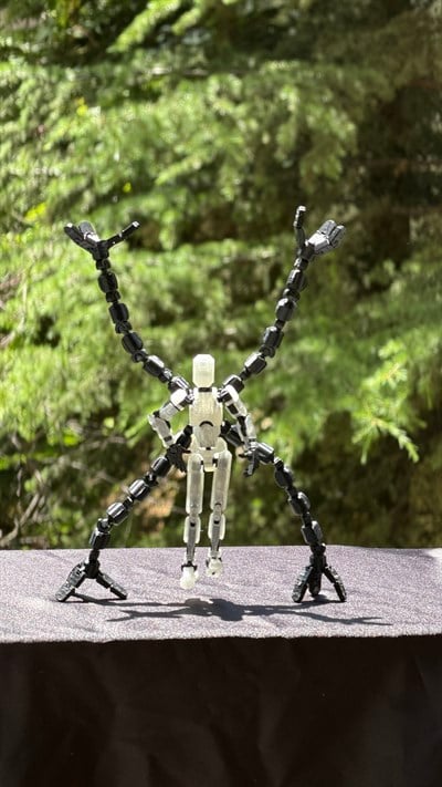 Lucky 13 Aksiyon Figürü Robot Oyuncak 13cm Şeffaf Siyah ve Mekanik Kol Eklentisi Seti