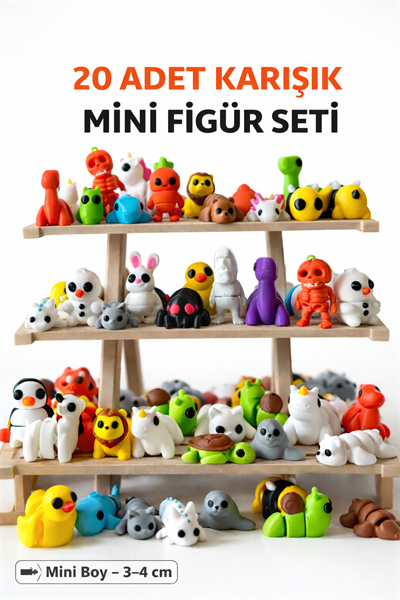 Mini Hayvanlar Minima 4cm 20'li
