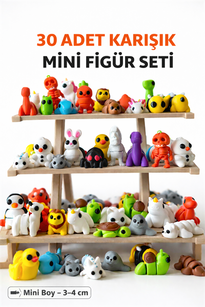 Mini Hayvanlar Minima 4cm 30'lu