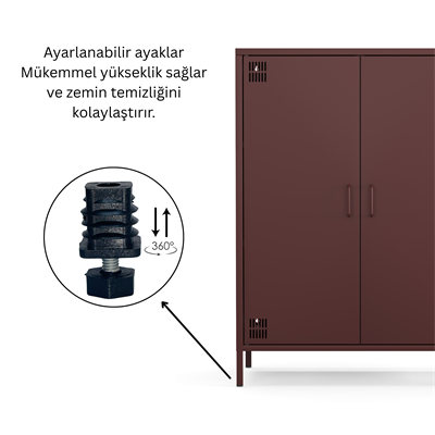 Pera Metal Dolap 2 Kapaklı