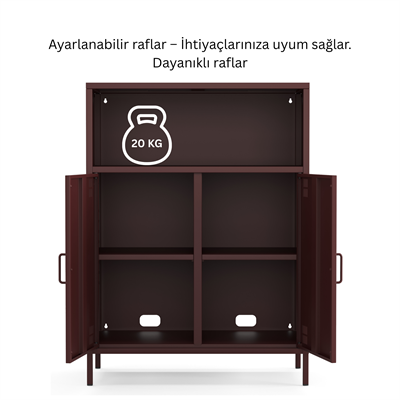 Pera Metal Dolap 2 Kapaklı