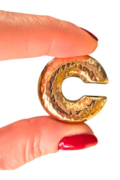 Gold renk kalın kıkırdak küpe