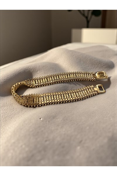 Xuping altın kaplama hasır model bileklik 8 cm