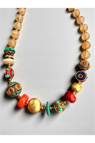 Doğal taş özel tasarım kolye