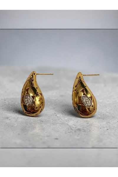 Damla taşlı küpe 2,5 cm
