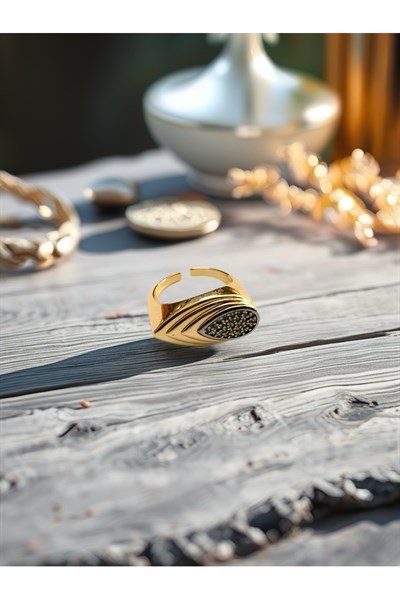 Zirkon taşlı marka model ayarlanabilir yüzük
