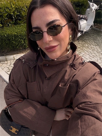 Retro Leopar Desen Çerçeve UV400 güneş gözlük