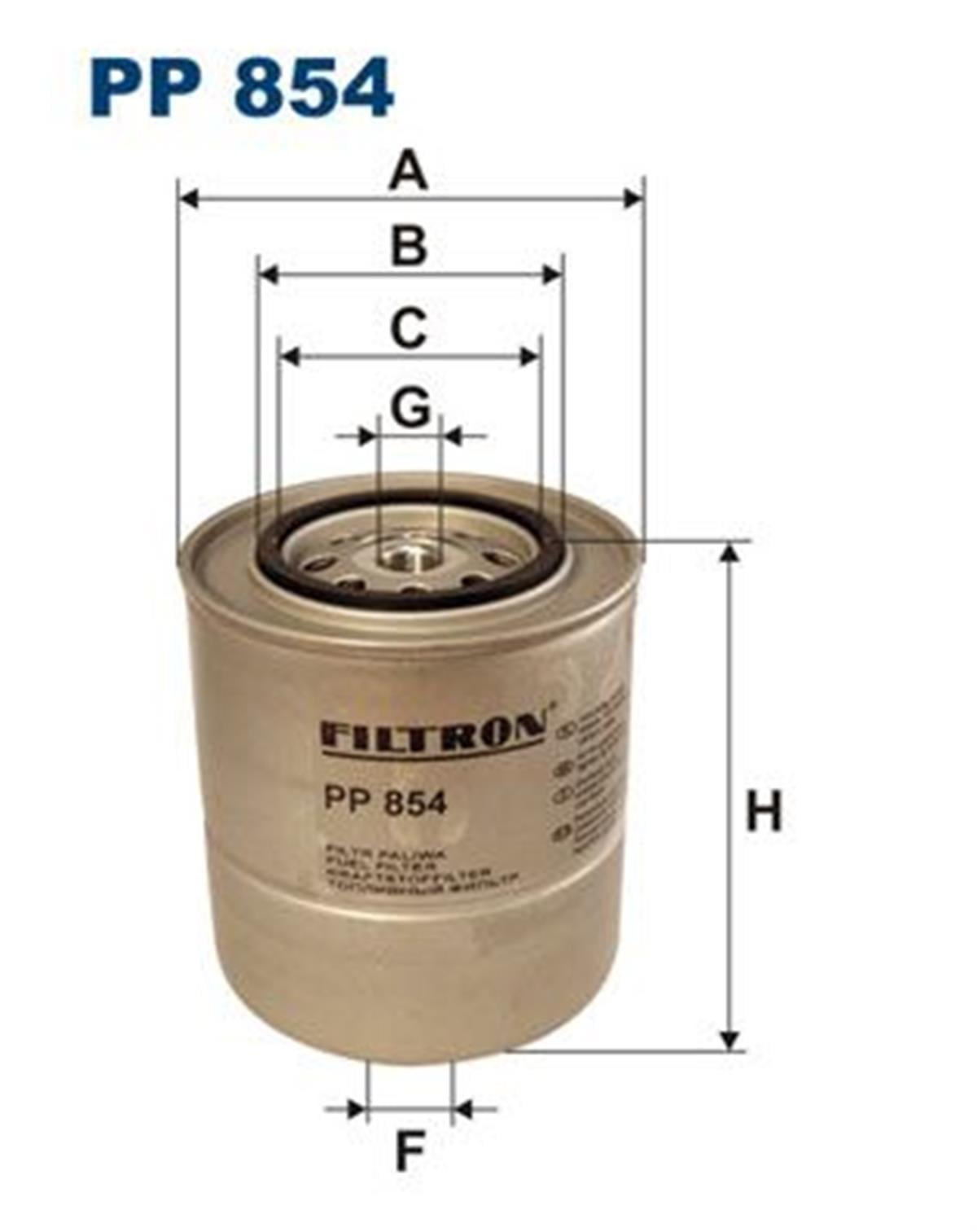 FILT PP 854 YAKIT FILTRESI 