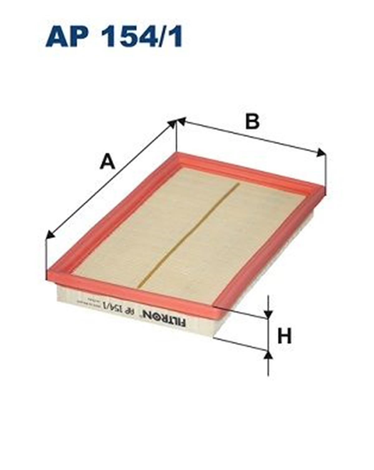 FILT AP 154/1 HAVA FILTRESI SOFT TIP : METAL ÇERÇEVE