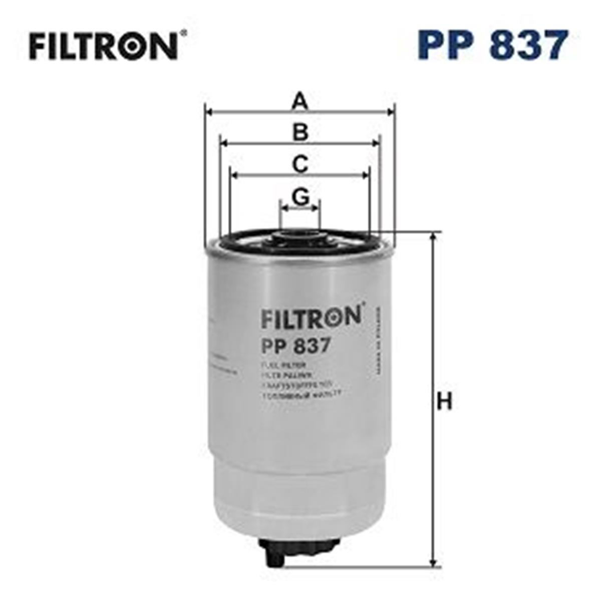 FILT PP 837 YAKIT FILTRESI 