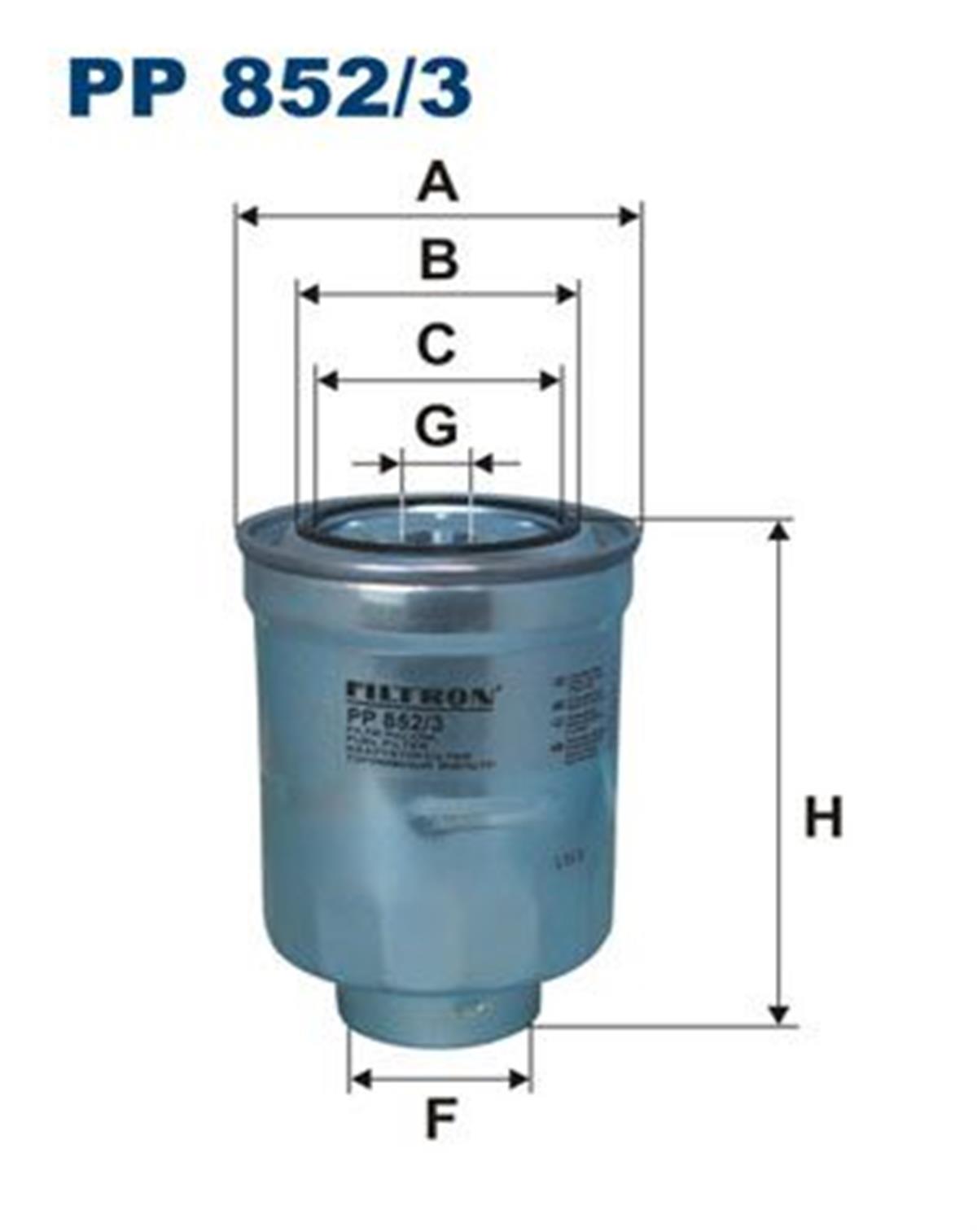 FILT PP 852/3 YAKIT FILTRESI .