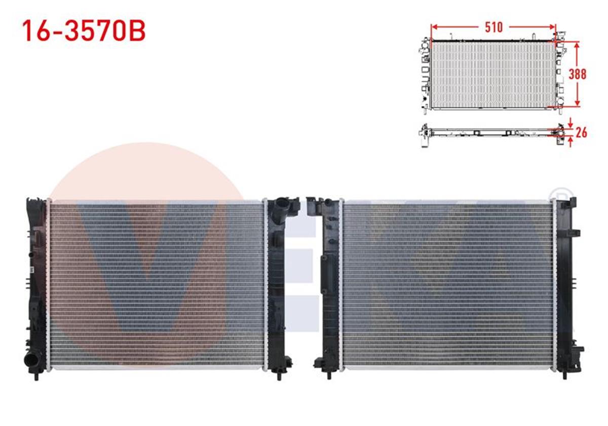 Veka 16-3570B SU RADYATORU BRAZING RENAULT CLIO V 1.5 Blue dCi 2019- / CAPTUR II 1.5 Blue dCi 2020-