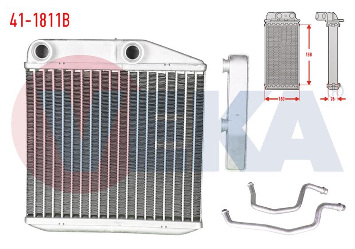 Veka 41-1811B KALORIFER RADYATORU BRAZING BORULU FIAT LINEA (323) 1.3 MJT 2007-