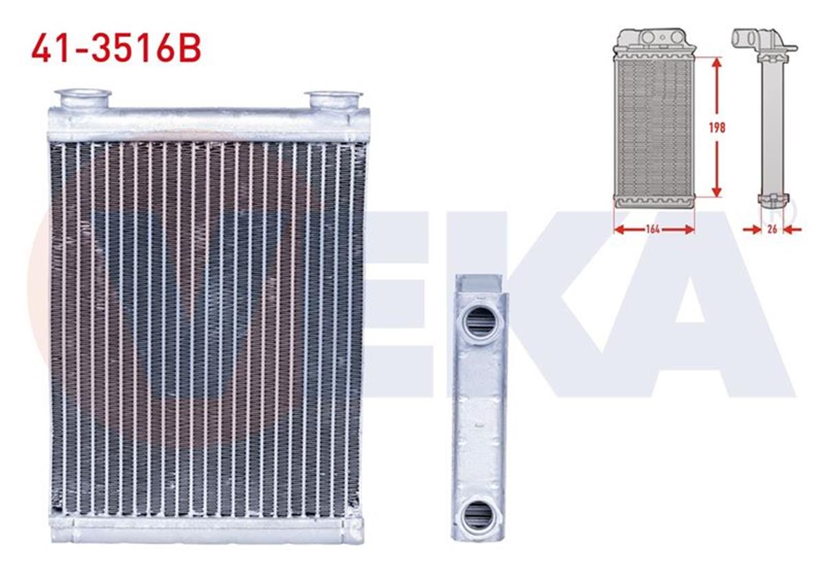 Veka 41-3516B KALORIFER RADYATORU BRAZING RENAULT FLUENCE 1.5 DCI 2012-