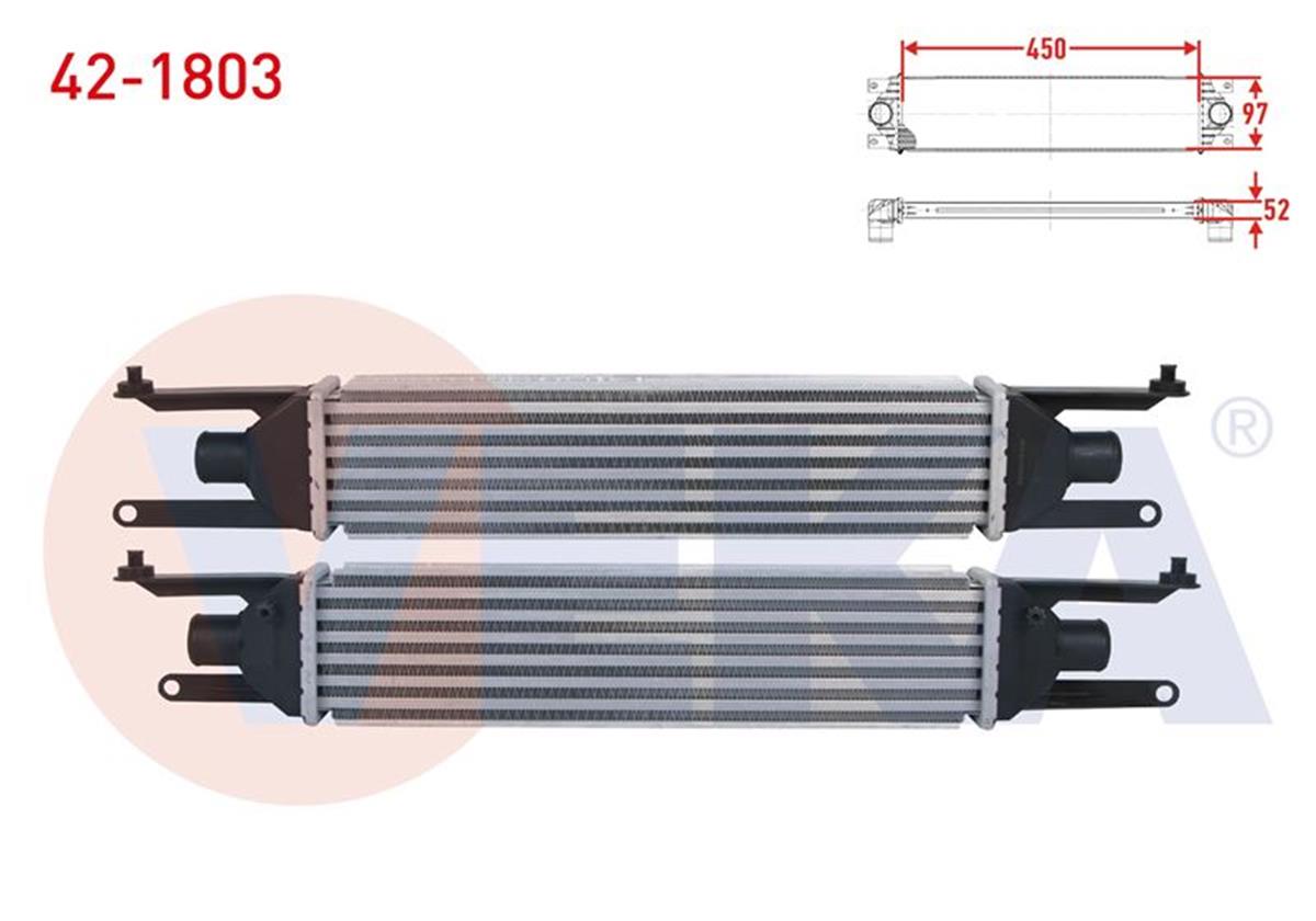 Veka 42-1803 TURBO RADYATORU (INTERCOOLER) FIAT LINEA (323) 1.3 MJT 2007-