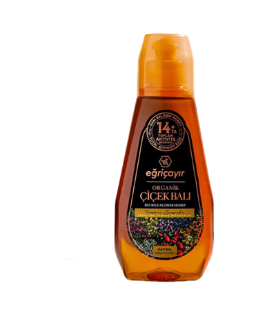 Organik Çiçek Balı 420 gr Sıkma Ambalaj (Eğriçayır)