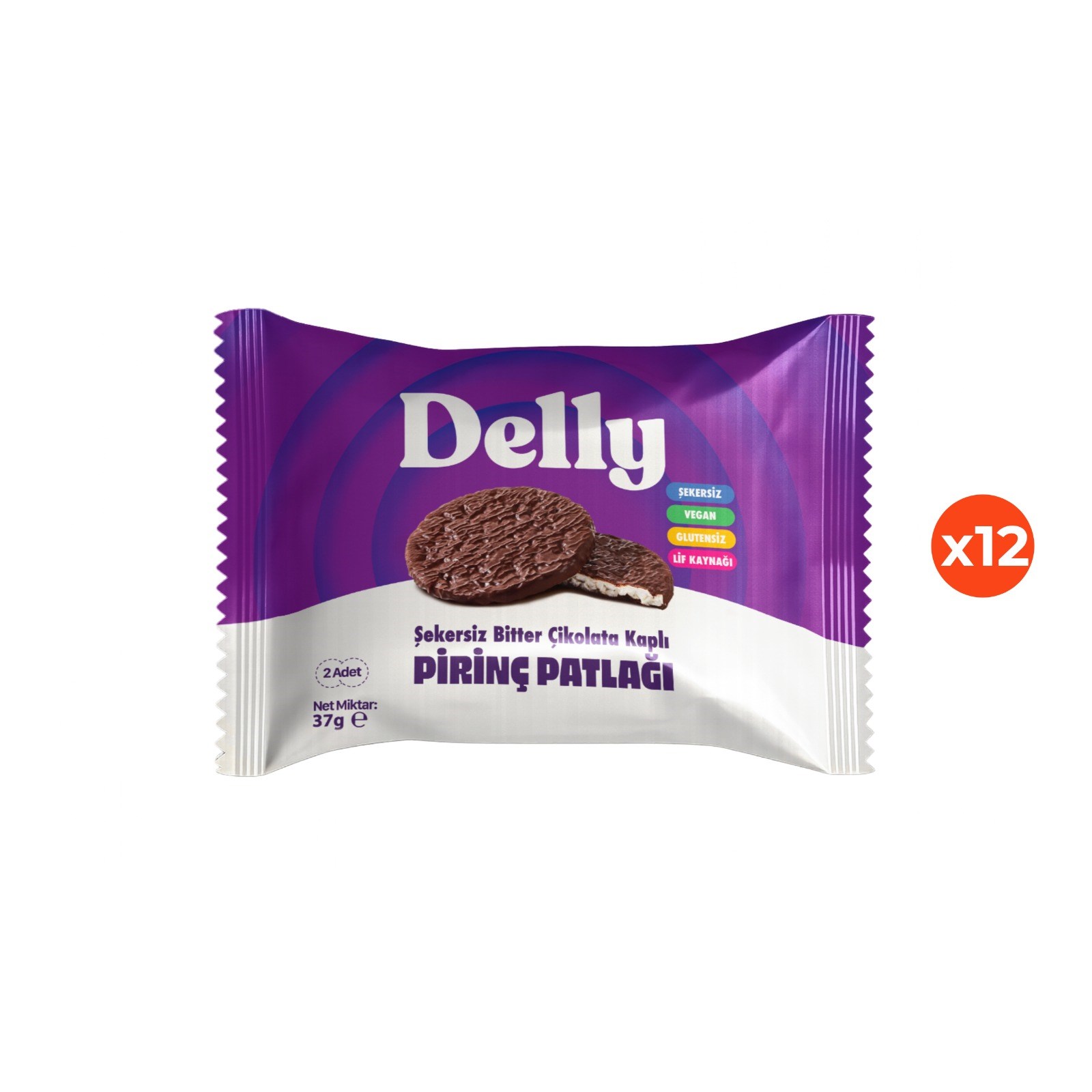 ロールセリニャック　Laure Selignac すみれ　バターディッシュ Şekersiz / Çikolata Kaplı / Pirinç Patlağı 12 Adet X 37 g | Delly