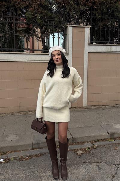  ETEKLİ YUMOŞ TAKIM-Ekru