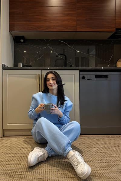 COZY ÜÇ İPLİK ŞARDONLU TAKIM-.Mavi