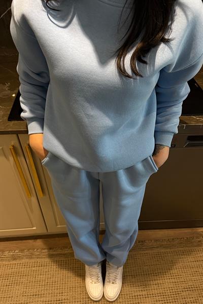 COZY ÜÇ İPLİK ŞARDONLU TAKIM-.Mavi