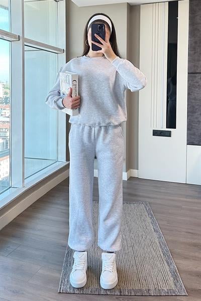 COZY ÜÇ İPLİK TAKIM-Gri