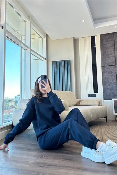 COZY ÜÇ İPLİK TAKIM-Lacivert 