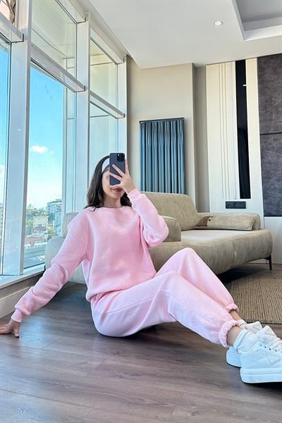 COZY ÜÇ İPLİK TAKIM-Pembe 